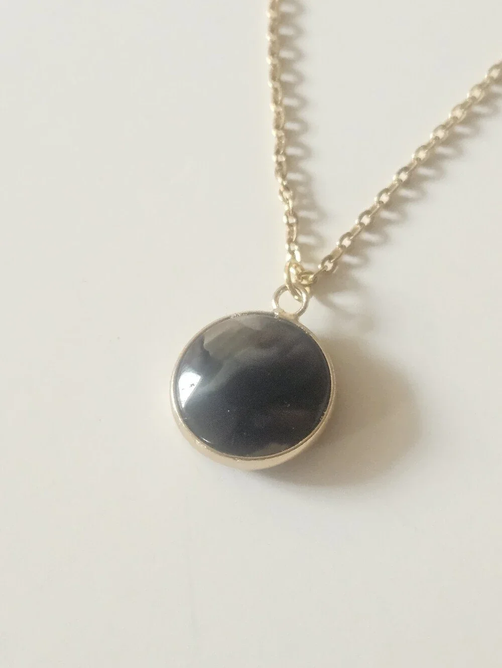 Obsidian Stone Gold-Plated Necklace
